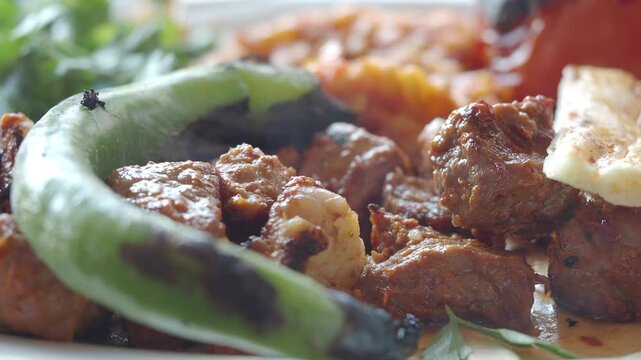 Savory grilled meats and veggies at local barbecue event