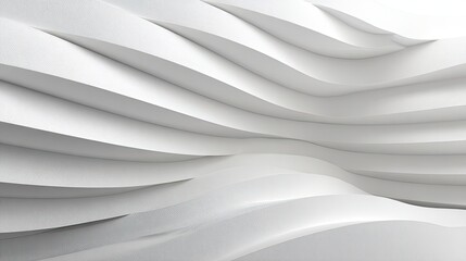 Abstract wavy white architectural design