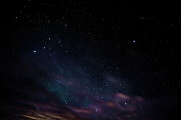 Obraz premium Starry night sky with clouds (1)