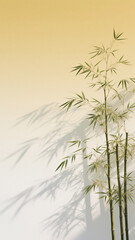 Obraz premium Bamboo against a golden background
