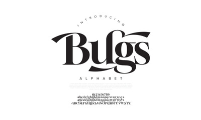 Bugs Bold Serif Font Alphabet