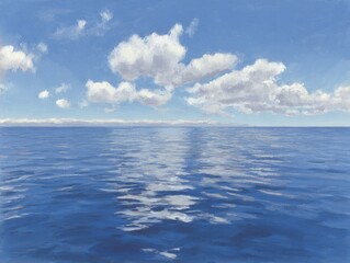 Obraz premium Tranquil ocean and sky