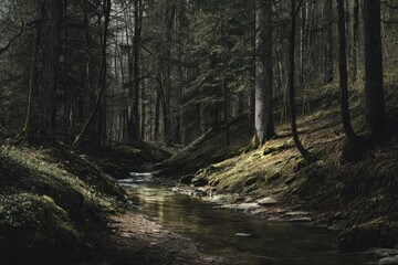 Gloomy forest creek (1)