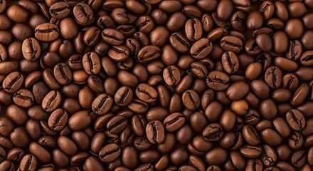 Obraz premium Close-up View of Roasted Coffee Beans