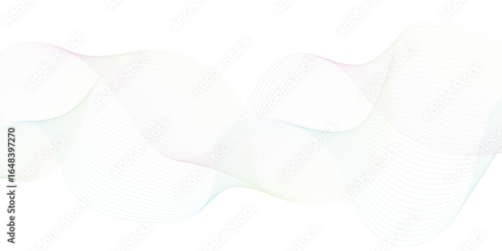 Poster design elements created using the blend tool. curved smooth tape. creative line art. vector illustra
