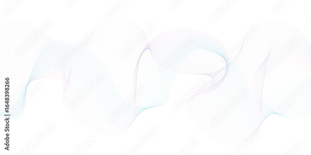 Poster abstract black lines wave curve motion on white background. vector illustration.