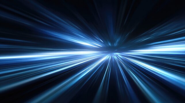 Abstract speed lines, blue light streaks