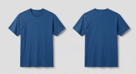 Flat lay mockup of a sapphire blue oversized male t-shirt