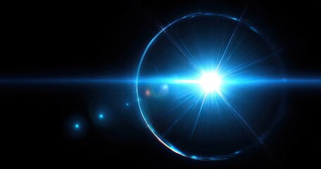 Obraz premium Bright celestial body encircled by light