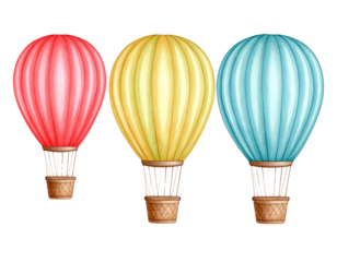 air balloon isolated on white