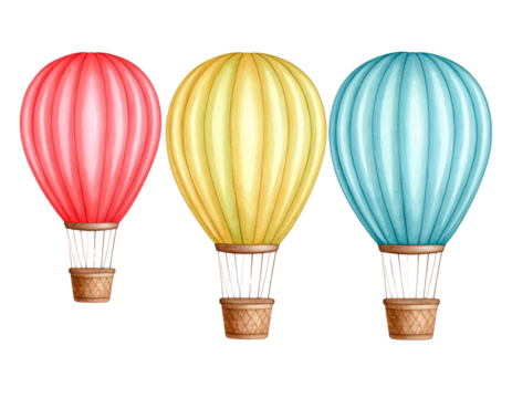 air balloon isolated on white