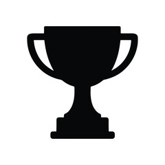 Gold trophy cup on white background symbolizing achievement and victory