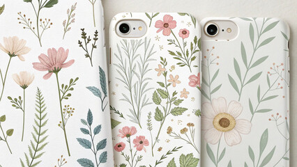 Floral phone case designs aesthetic botanical phone covers cute flower pattern phone accessories trendy phone cases