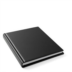 Black leather cover book isolated with clipping path for mockup book mockup blank template isolated book professional presentation blank empty  creative composition versatile use  profession