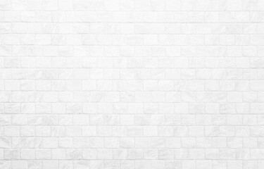 Kitchen wallpaper concept: Close up modern white brick tiles wall texture background, White brick...