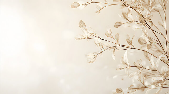 un fondo con textura de ramas con hojas elegantes decorativas sobre un fondo con espacio de copia dise&ntilde;o par ainvitacion o tarjeta