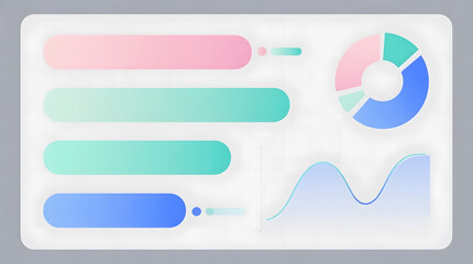 Fototapeta premium Minimalist Gradient Data Visualization Elements