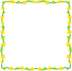 Flower frame illust