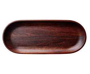 Dark Wood Oval Serving Tray
