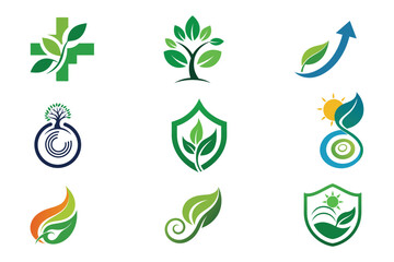 Eco-Friendly Leaf and Nature Logo Collection for Sustainability, Wellness, and Green Business Branding