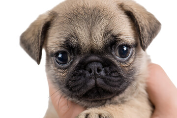 Obraz premium Close up of a cute pug puppy. Perfect for pet related designs.