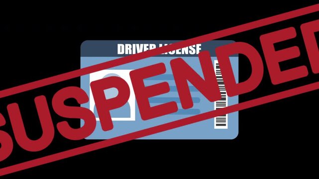 Driving license suspended in the middle animation