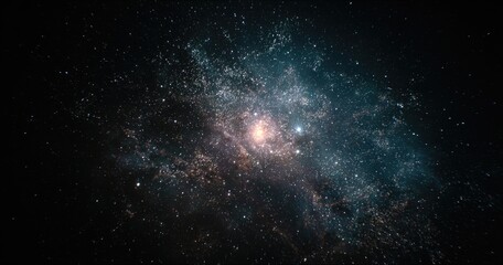 Fototapeta premium Vast expanse of space, nebulae, and stars