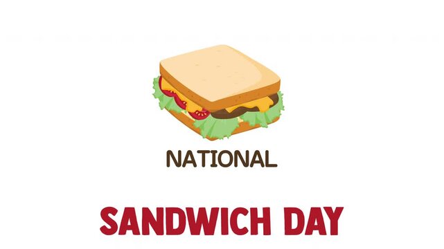 national sandwich day motion video, ideal for national sandwich day celebration