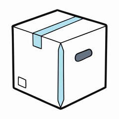 A clean, sturdy white cardboard box, perfect for packaging, storage, or shipping, offering a sleek, minimal look while keeping contents safe and organized.
