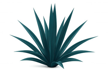 Realistic 3d blue agave rendering, isolated with transparent background, suitable for graphic design applications