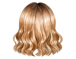 Fototapeta premium Blonde wavy bob hairstyle