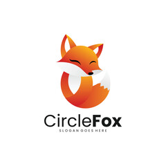 Gradient Circle Fox Logo Design