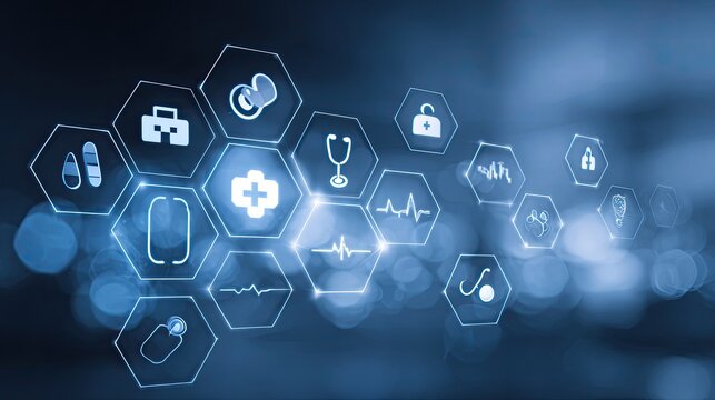 Abstract medical infographic