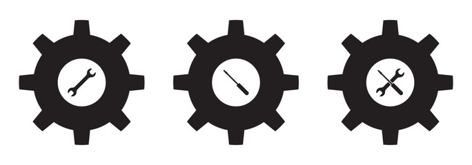 Gear setting icon set
