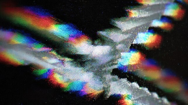 Abstract, multicolored, digital glitch art