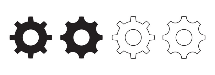 Gear setting icon set