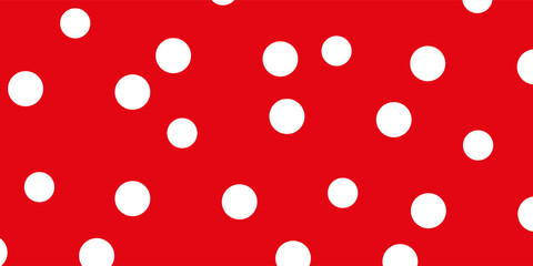 draw a polka dot pattern with a white and red base color