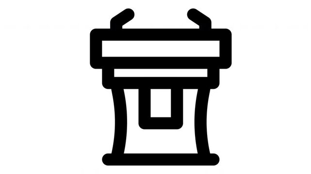 lectern minimalist line animation