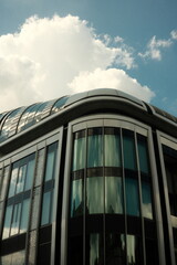 modern office building with blue sky