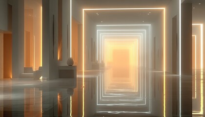 Abstract Glowing Rectangles