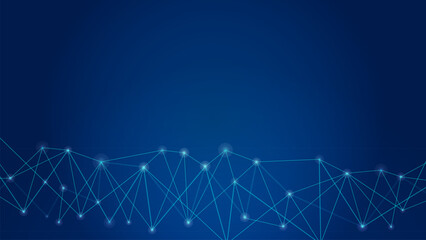 Abstract Geometric Background With Dots and Connecting Lines.