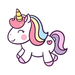 Cartoon, Animal, cute, kid, beauty, rainbow, happy 