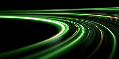 Green Glowing Abstract Lines