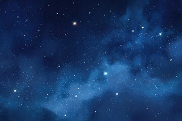 Obraz premium Deep space filled with countless stars and nebulae. Night sky awash in dark blues and diffused light