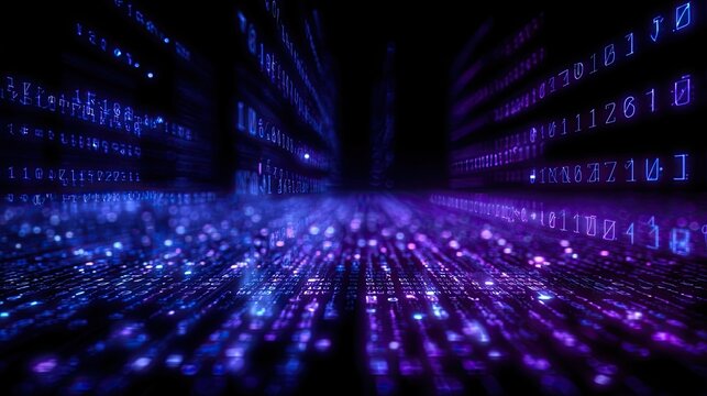 Digitally generated tunnel of light and code