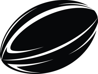A rugby ball silhouette is a team sport played with an oval ball that is kicked, passed, or carried to score points, often involving physical contact