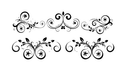 Varied bird silhouettes on a white background flying