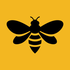 Geometric Bee with Blue Wings and Yellow Striped Abdomen