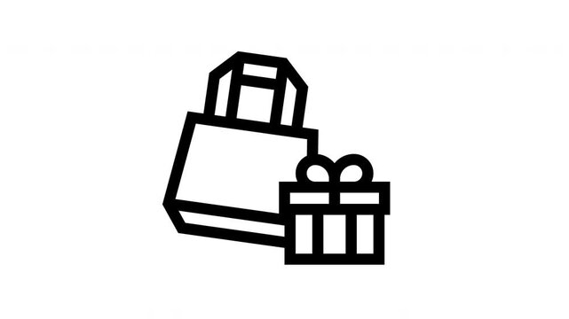 present minimalist line animation