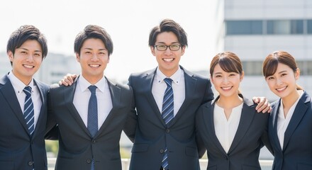 若手男女社員のポートレート